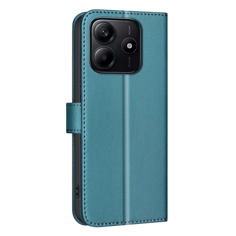 BINFEN COLOR for Xiaomi Redmi Note 14 5G Leather Case Wallet Square Grid Phone Cover - Green