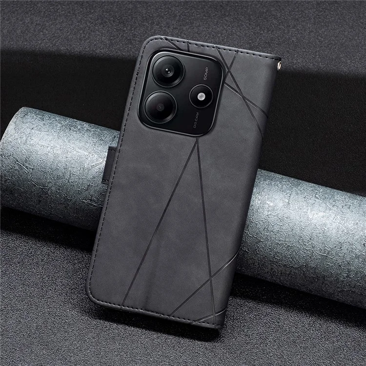 Binfen Color BF05 Para Xiaomi Redmi Note 14 5G Case de Cuero Teléfono de la Billetera de la Billetera - Negro