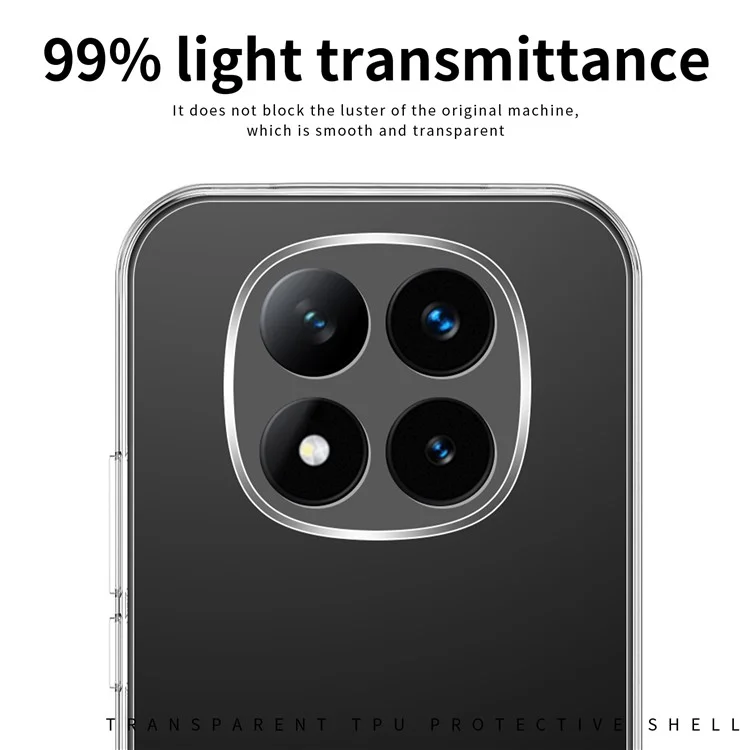 MOFI Para Xiaomi Redmi Note 14 Pro 5G Case Anti-Scratch Clear Soft Tpu Telephip Cover
