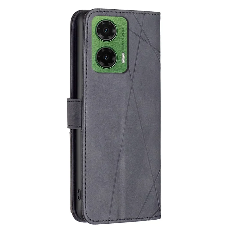 Binfen Color BF05 Pour Motorola Moto G35 5G Case Courture Tésolle Support de Couverture - Noir