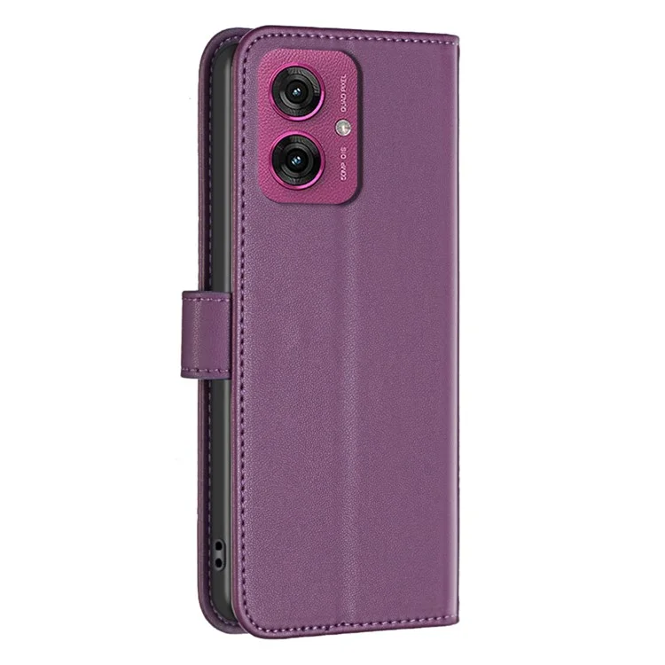 Binfen Color BF17 Для Motorola Moto G55 5G Case Wallet Flio Flip Cover Cover - Темно -фиолетовый