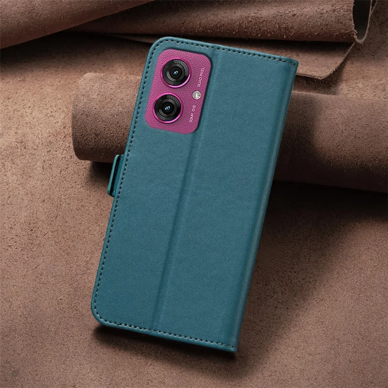 BINFEN COLOR BF31 For Motorola Moto G55 5G Case PU Leather Flip Folio Phone Wallet Cover - Green