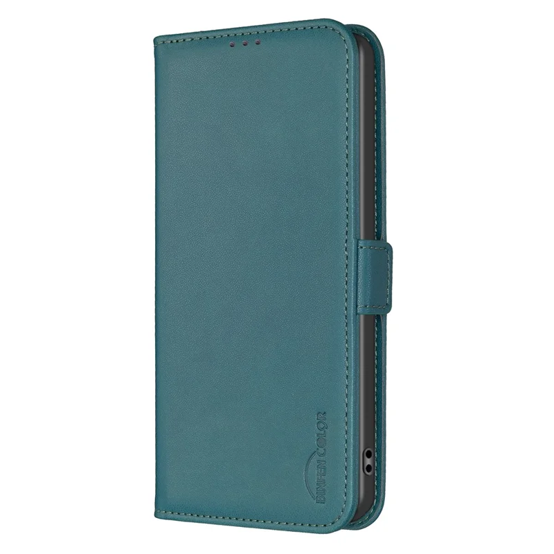 BINFEN COLOR BF31 For Motorola Moto G55 5G Case PU Leather Flip Folio Phone Wallet Cover - Green