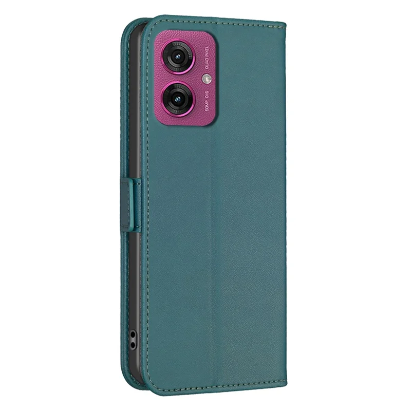 BINFEN COLOR BF31 For Motorola Moto G55 5G Case PU Leather Flip Folio Phone Wallet Cover - Green