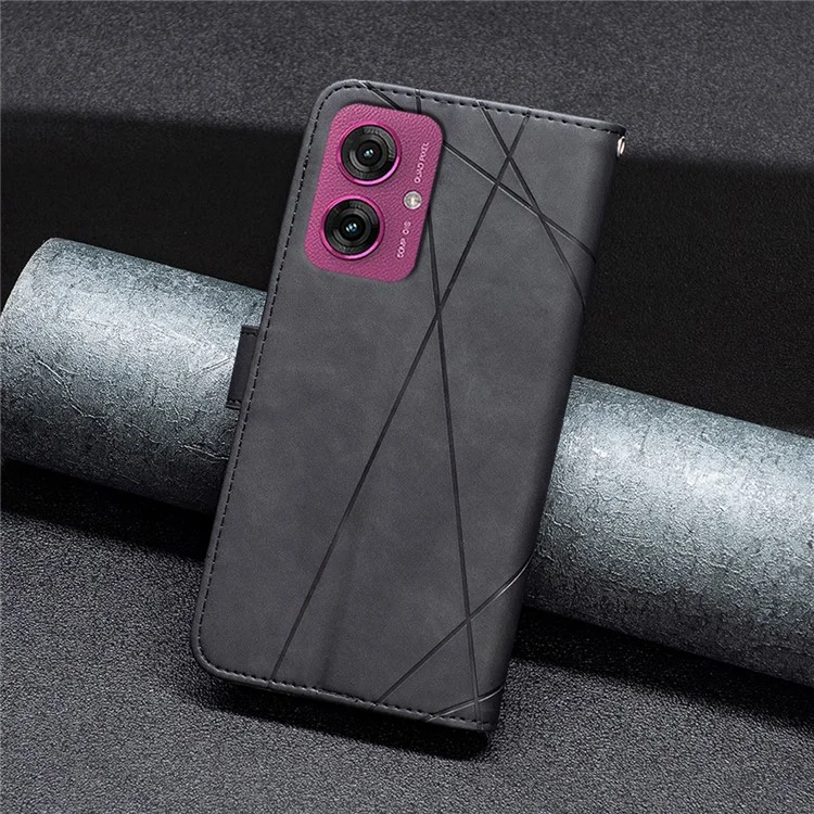 Binfen Color BF05 Для Motorola Moto G55 5G Case Cempect Cover Cover Swellet Stand - Черный