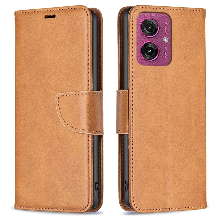 Для Motorola Moto G55 5G Case Shockpereper Coate Cover с Слотами Карт Кошелька - Желтый