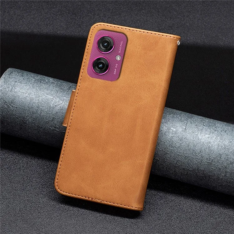 Для Motorola Moto G55 5G Case Shockpereper Coate Cover с Слотами Карт Кошелька - Желтый
