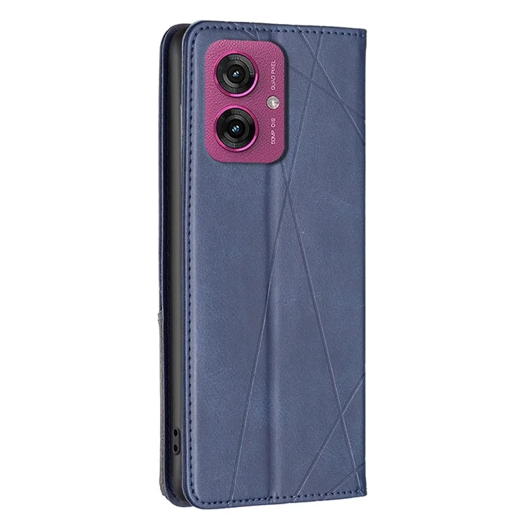 Pour Motorola Moto G55 5G Case Carde Sostes Géométrie Impression Couverture de Téléphon - Bleu