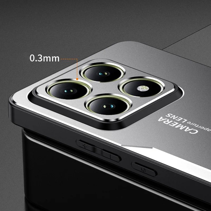 For Xiaomi 14T Phone Case Aluminium Alloy TPU PC Back Cover - Gold