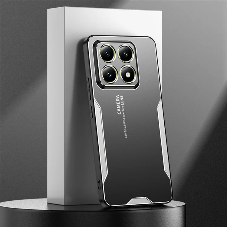 For Xiaomi 14T Pro Phone Case Aluminium Alloy TPU PC Back Cover - Silver