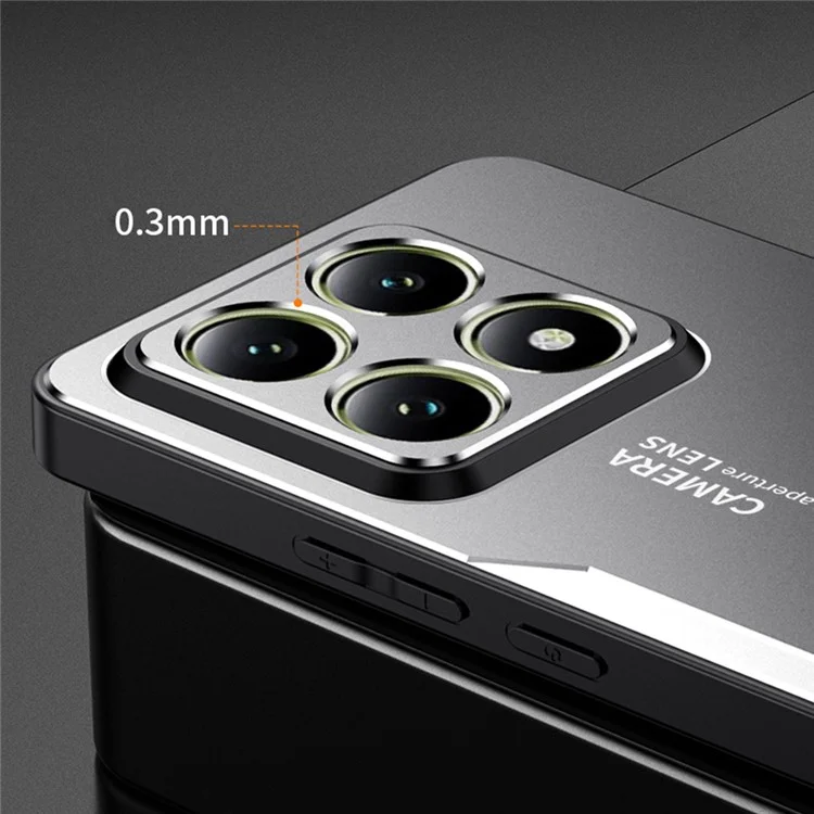 For Xiaomi 14T Pro Phone Case Aluminium Alloy TPU PC Back Cover - Silver