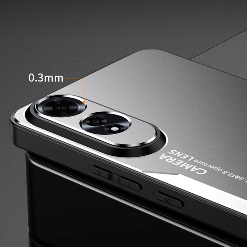 For Oppo A60 4G Phone Case Aluminium Alloy TPU PC Back Cover - Gold