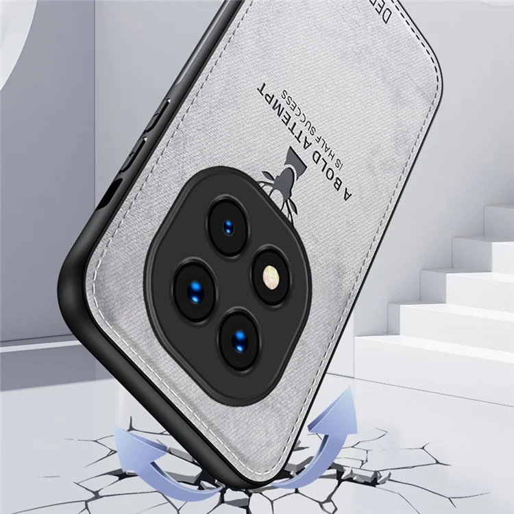 Для Xiaomi Redmi Note 14 Pro+ 5G Case Case Pattern Tempure Текстура PU Кожаная Гибридная Телефонная Крышка - Черный