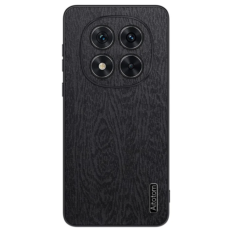 Per Xiaomi Redmi Nota 14 Pro 5G Case Texture Wood pe pc Rivestimento PC+TPU PC+TPU - Nero