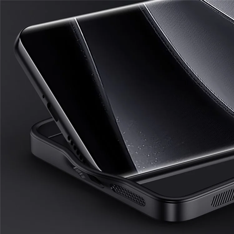 Per Xiaomi Redmi Nota 14 Pro 5G Case Texture Wood pe pc Rivestimento PC+TPU PC+TPU - Nero