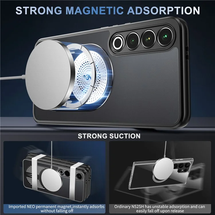 Для Meizu 20 Pro Magnetic Case Dissipation Dissipation Aromatherapy Kickstand Silicone+PC Phone Cover - Черный