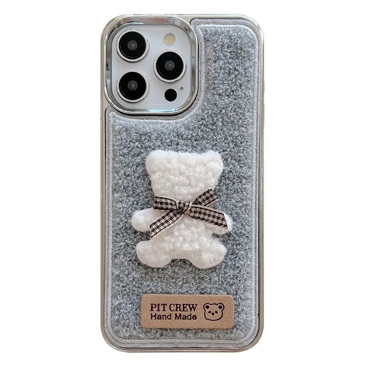 Для Iphone 15 Pro Max Case Cues Mite 3D Медвежье Ветка - Серый