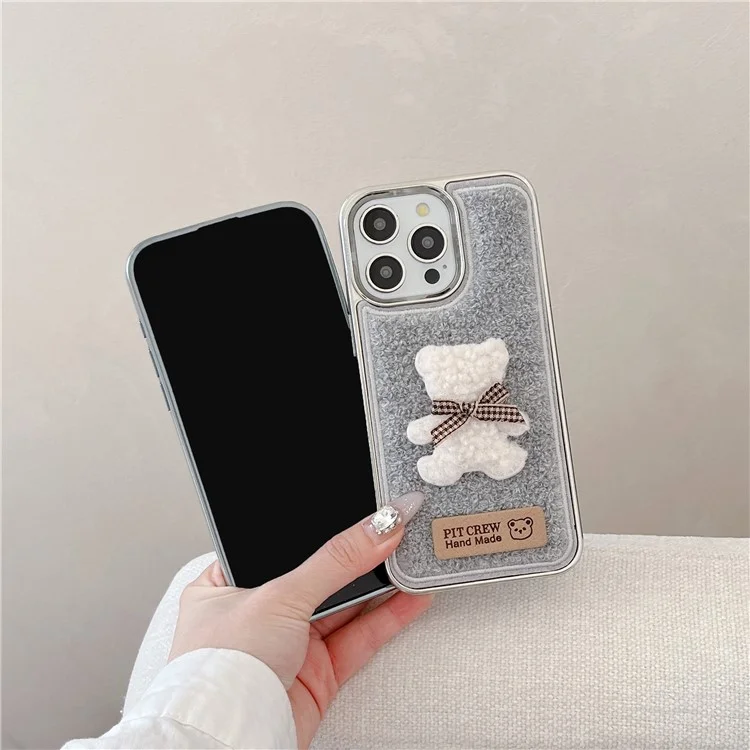 Для Iphone 15 Pro Max Case Cues Mite 3D Медвежье Ветка - Серый