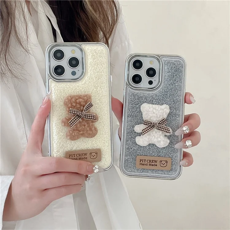 Для Iphone 15 Pro Max Case Cues Mite 3D Медвежье Ветка - Серый