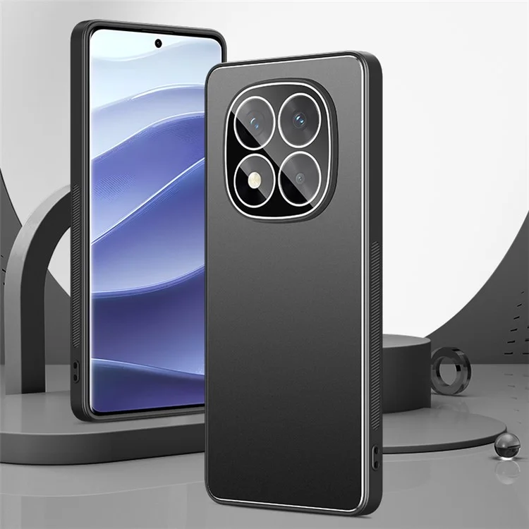 Для Xiaomi Redmi Note 14 Pro+ 5g Case Pc+ Tpu Matte Back Phone Cope с Объективом Пленкой - Черный