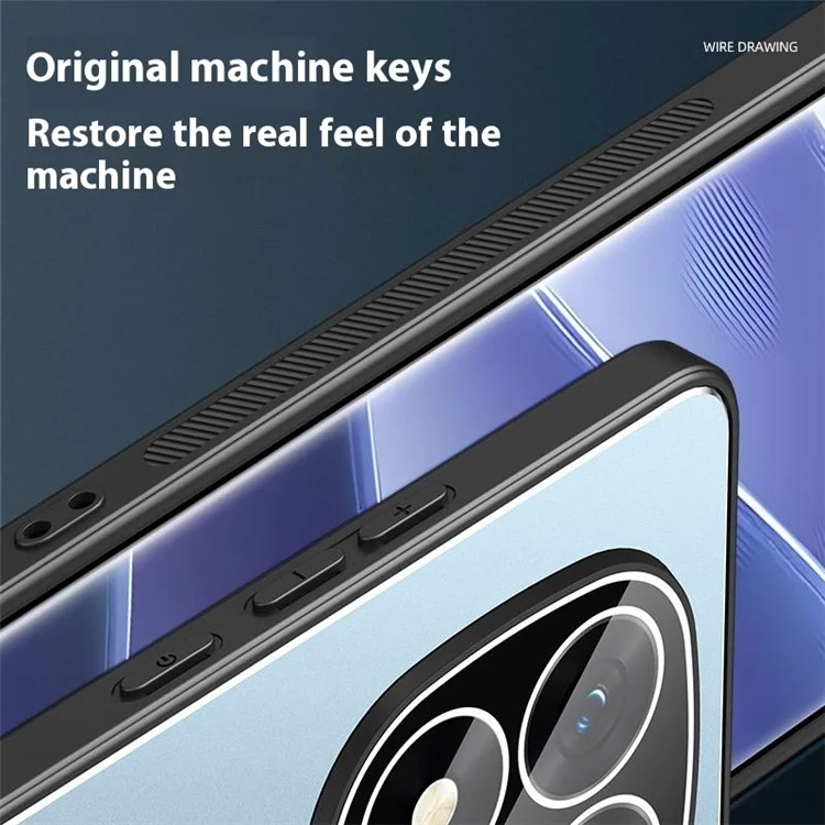 Для Xiaomi Redmi Note 14 Pro+ 5g Case Pc+ Tpu Matte Back Phone Cope с Объективом Пленкой - Черный