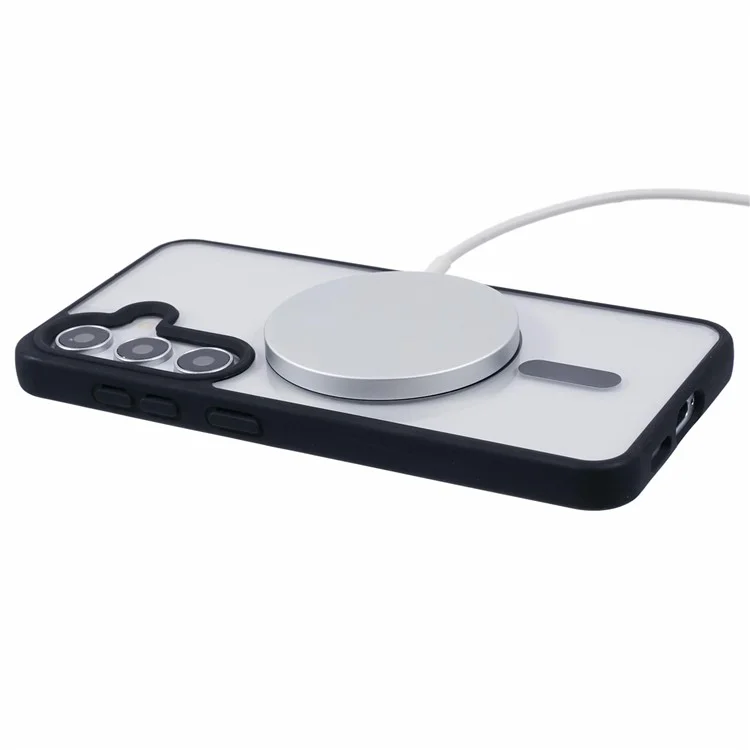 Pour Samsung Galaxy S24 + Case Compatible Avec Magsafe Stroproproof pc + Tpu Clear Couvercle du Téléphone - Noir
