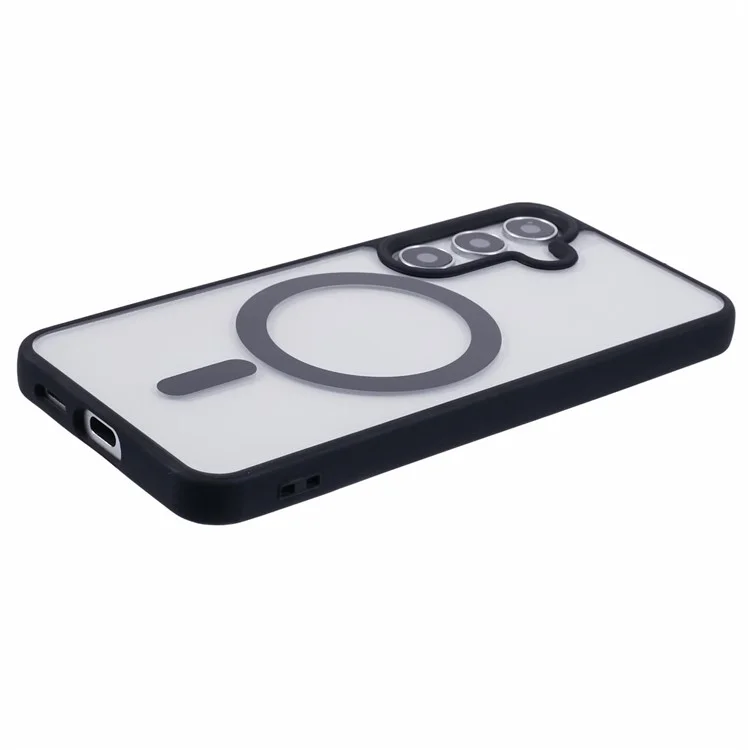 Pour Samsung Galaxy S24 + Case Compatible Avec Magsafe Stroproproof pc + Tpu Clear Couvercle du Téléphone - Noir