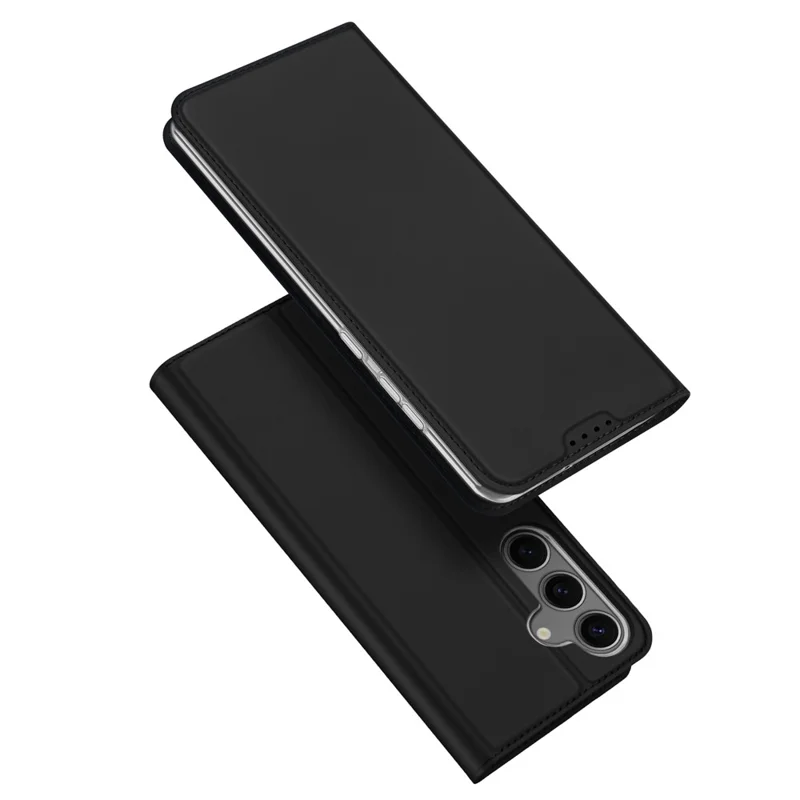 DUX DUCIS Skin Pro Series Für Samsung Galaxy S25 Hülle Leder Cover Kartenfach - Schwarz