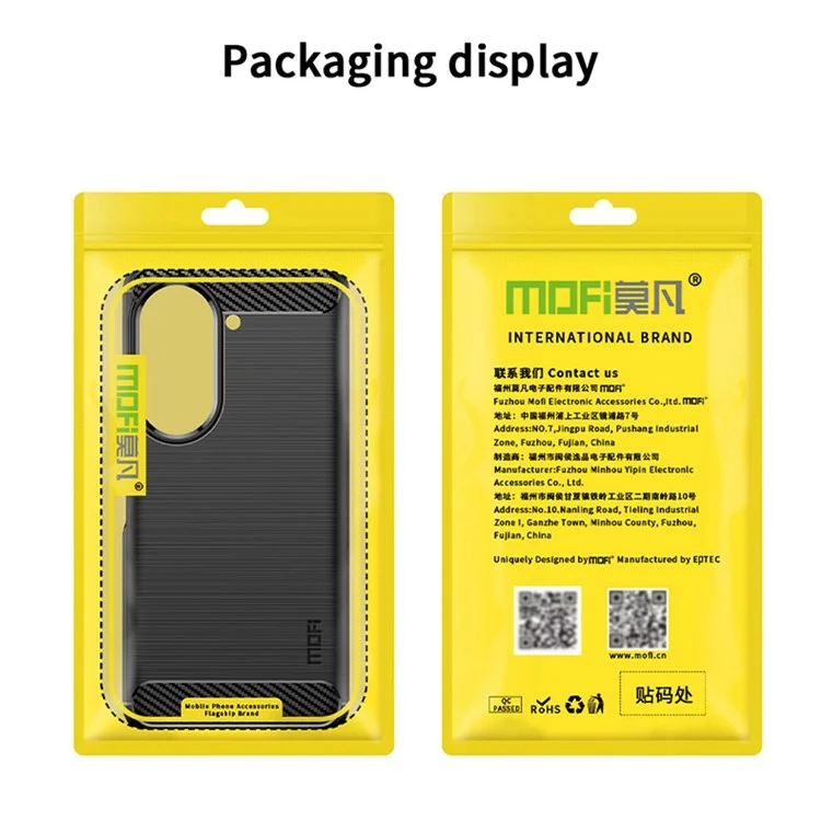 MOFI JK TPU Serie-1 Für Asus Zenfone 9 5G Gebürstete Oberflächenfaser-telefonabdeckung Drop-sof-protective Tpu-hülle - Schwarz