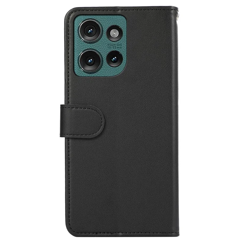 For Motorola Edge 50 Neo 5G / Moto S50 5G / Thinkphone 25 5G Case RFID Blocking Flip Leather Phone Cover - Black