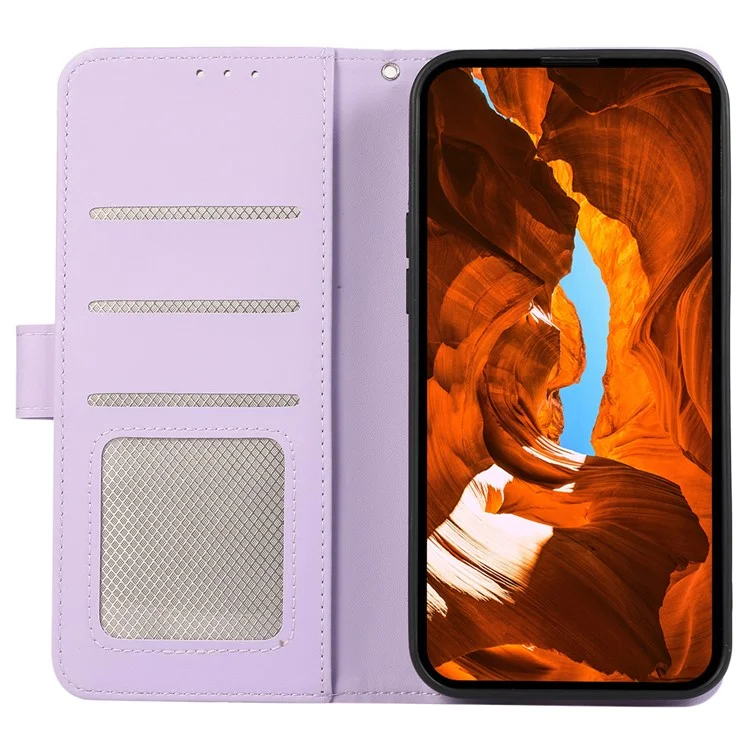 Для Motorola Moto G55 5G Case RFID Blocking Flip Leather Phone Cope - Фиолетовый