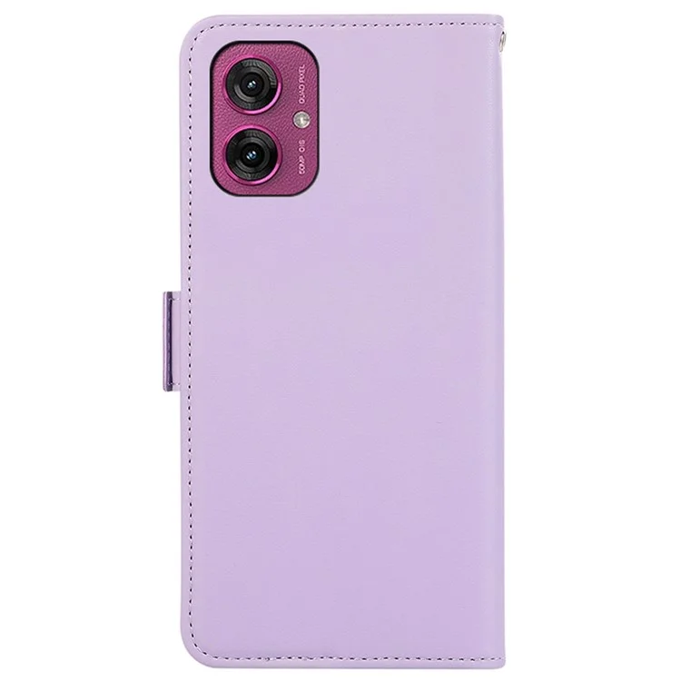 Abeel Para Motorola Moto G55 Case 5G Cubierta de Teléfono de Cuero Con Billetera de Bloqueo RFID - Púrpura