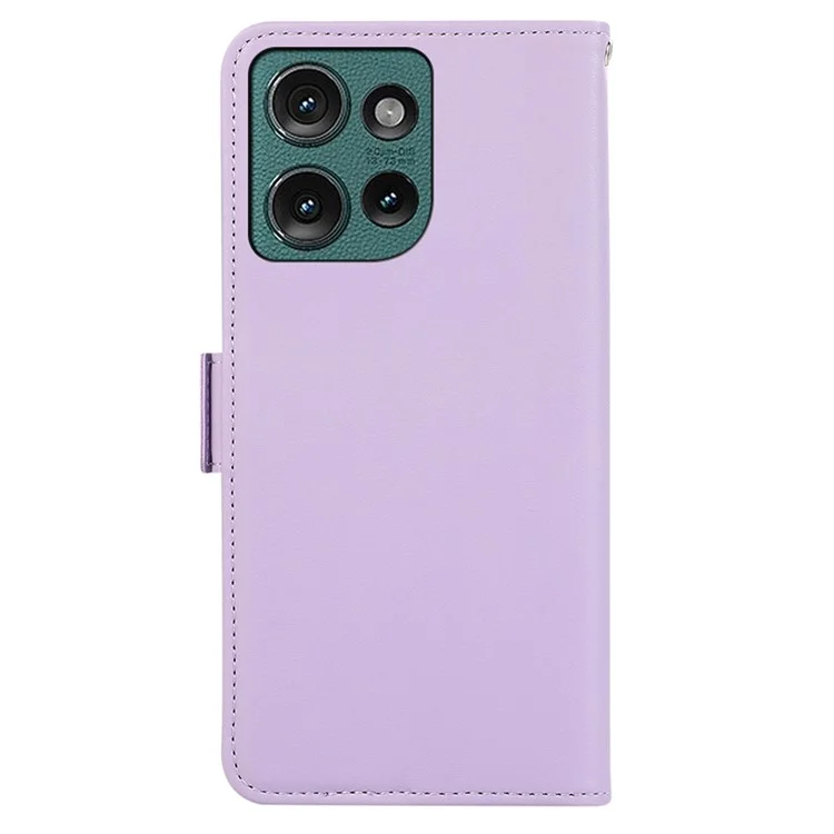 ABEEL For Motorola Edge 50 5G Case Leather Phone Cover with RFID Blocking Wallet - Purple