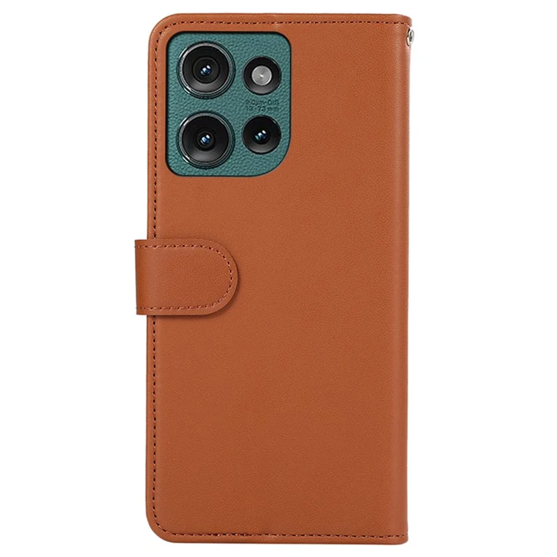 Per Motorola Edge 50 5G Case RFID Blocking Flip Incelo Coperchio Telefonico - Marrone