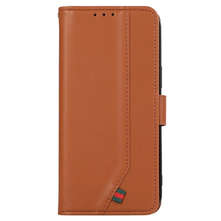Для Xiaomi Redmi 14C 4G Case RFID Блокирующая Крышка Телефонного Телефона Flip Flip - Коричневый