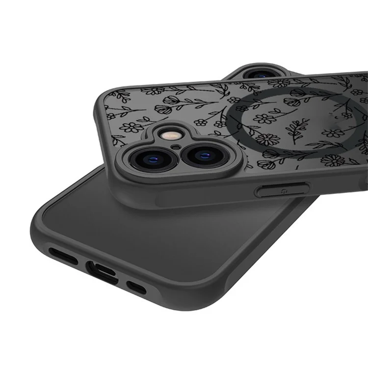 Custodia per iPhone 16 Plus compatibile con MagSafe Finitura opaca Sensazione touch sulla pelle Custodia in TPU+PC
