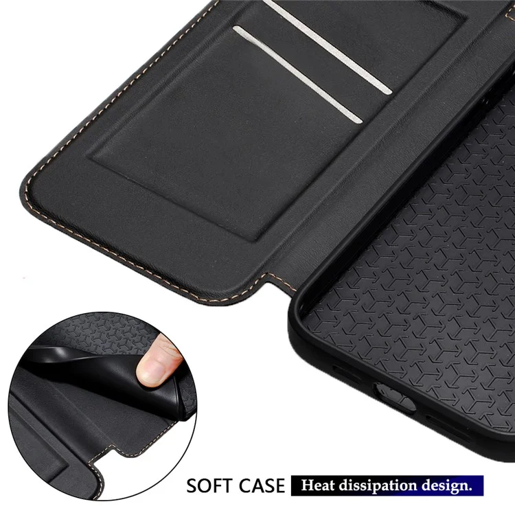 Для Iphone 15 Pro Max Case Case Magnetic Card Card Slot Comeful Chep Phone Cover - Черный