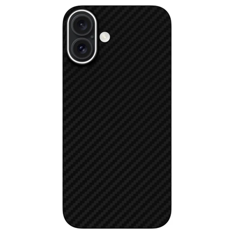 KZDOO For iPhone 16 Plus Case Aramid Fiber Phone Cover Support Wireless Charging - Black