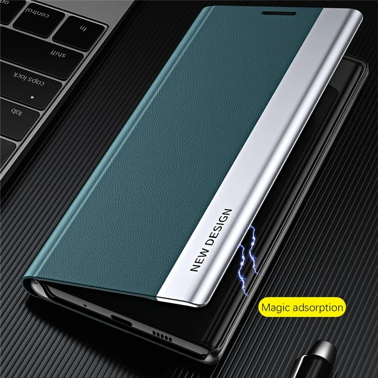 Para Samsung Galaxy A16 5G / A16 4G Case Anti-Drop Leather Phone Cover com Suporte - Verde