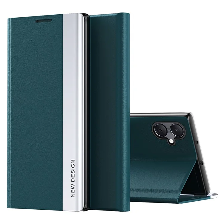 Para Samsung Galaxy A06 Case Anti-Drop Leather Phone Cover with Stand - Verde