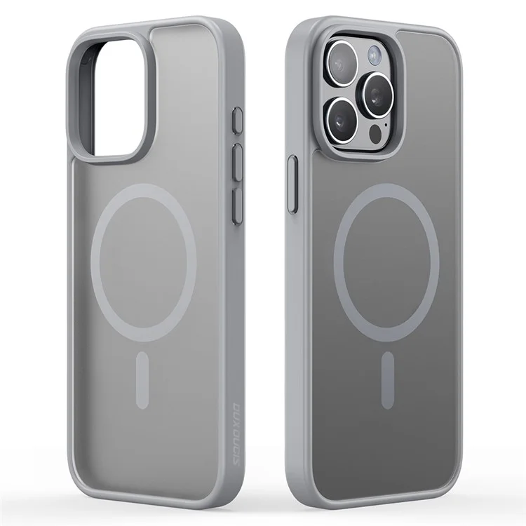 DUX DUCIS Yind Series для iPhone 15 Pro Матовый чехол, совместимый с MagSafe, ПК+TPU чехол для телефона - Серый