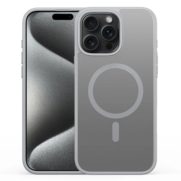 DUX DUCIS Yind Series для iPhone 15 Pro Матовый чехол, совместимый с MagSafe, ПК+TPU чехол для телефона - Серый