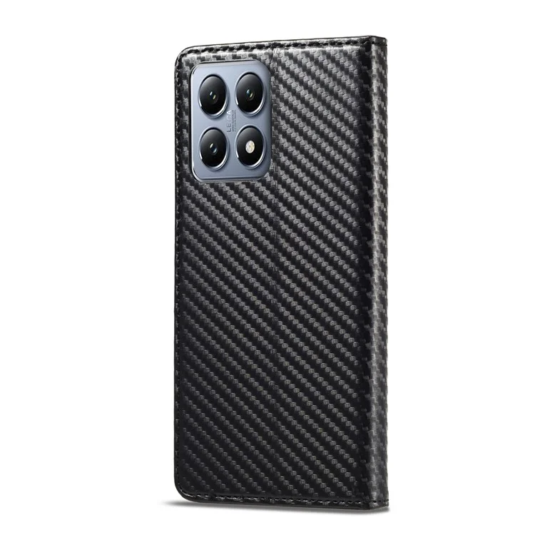 Lc. Imeeke Для Xiaomi 14t Case Case Carbon Fiber Texture Cope Coper Держатель Карты Карты Карты - Вертикальная Полоса