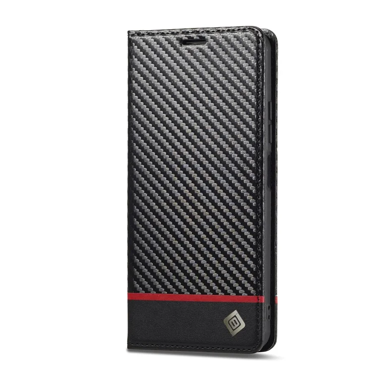 Lc. Imeeke Para Xiaomi 14t Case de Fibra de Carbono Fibra Topicultura de la Tarjeta de Cobertura Del Teléfono - Franja Horizontal