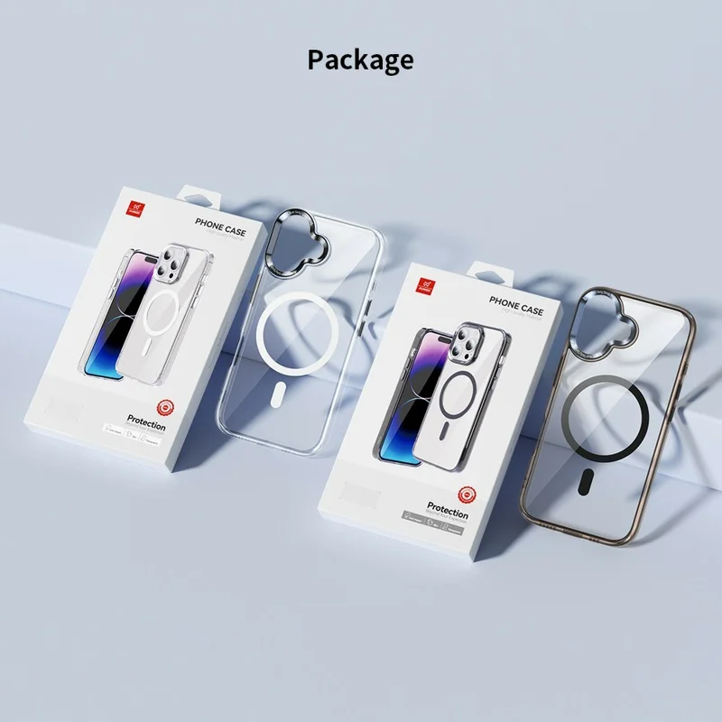 XUNDD For iPhone 16 Case Compatible with MagSafe TPU+Acrylic Airbag Corners Protective Cover - Black
