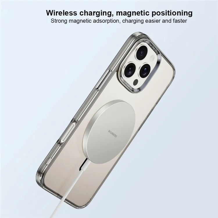 Xundd Pour Iphone 16 Pro Case Compatible Avec Magsafe Tpu + Acrylique Airbag Corners Cover de Protection - Noir