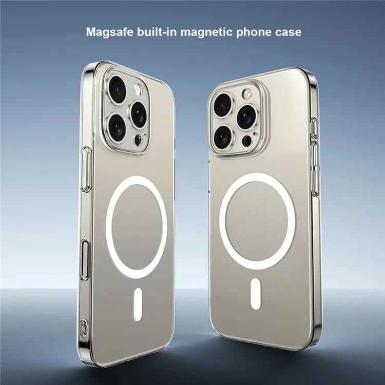 XUNDD XDD-0010 Чехол для iPhone 16 Plus с совместимостью с MagSafe, ультратонкий прозрачный пластиковый чехол - белый