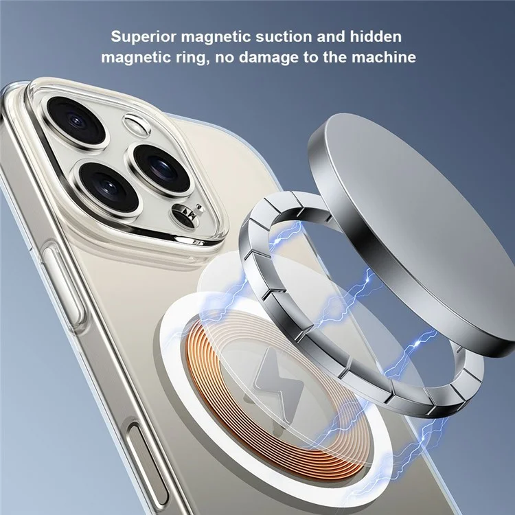 XUNDD XDD-0010 Чехол для iPhone 16 Plus с совместимостью с MagSafe, ультратонкий прозрачный пластиковый чехол - белый