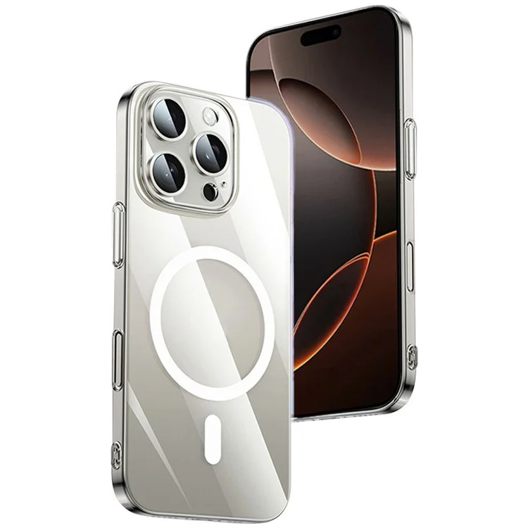 XUNDD XDD-0010 для iPhone 16 Pro, совместимый с MagSafe, ультратонкий прозрачный чехол из поликарбоната - белый