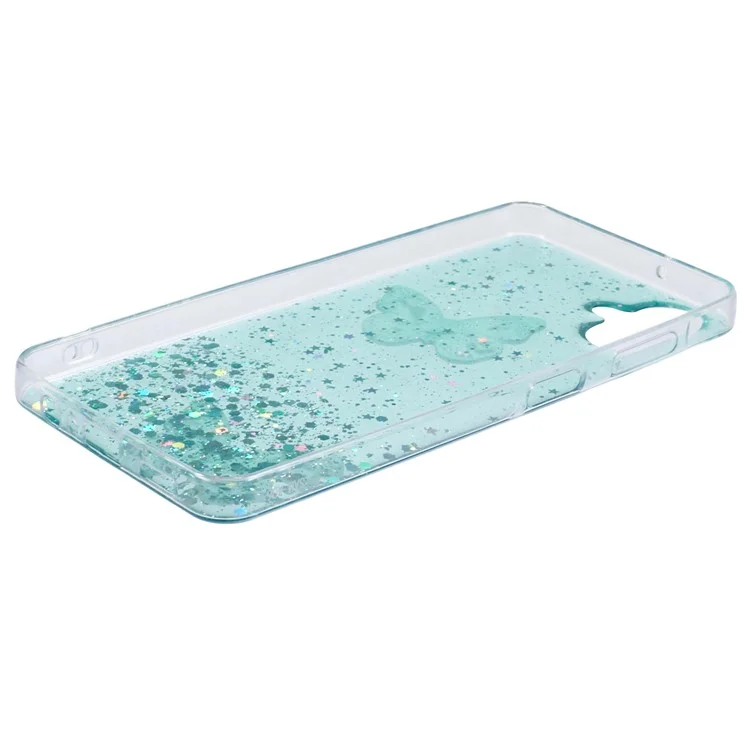AW Series For Samsung Galaxy A06 4G Case Epoxy PVC Butterfly TPU Aesthetics Phone Cover - Green